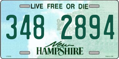 NH license plate 3482894