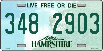 NH license plate 3482903