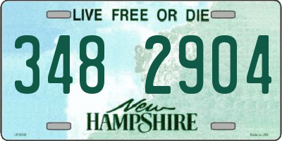 NH license plate 3482904
