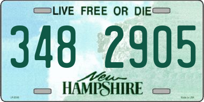 NH license plate 3482905
