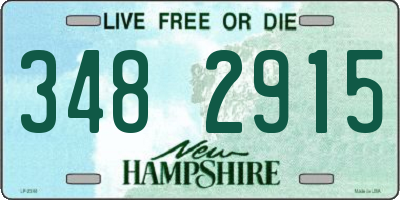 NH license plate 3482915