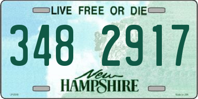 NH license plate 3482917