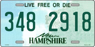 NH license plate 3482918