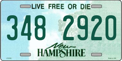 NH license plate 3482920