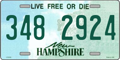 NH license plate 3482924