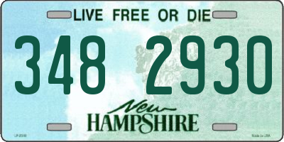 NH license plate 3482930
