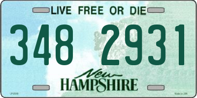 NH license plate 3482931