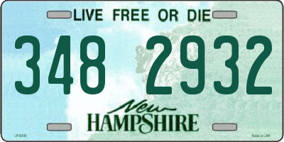 NH license plate 3482932