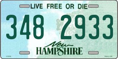 NH license plate 3482933