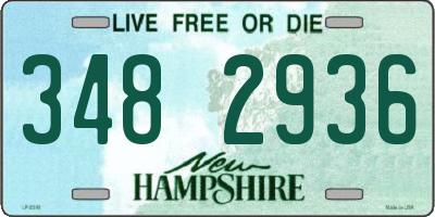 NH license plate 3482936