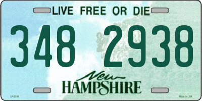 NH license plate 3482938