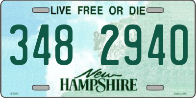 NH license plate 3482940