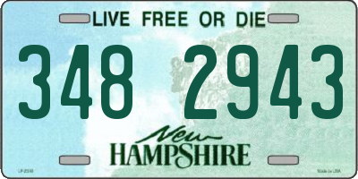 NH license plate 3482943