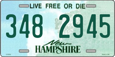 NH license plate 3482945