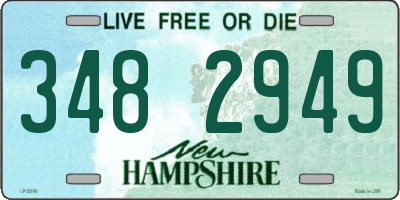 NH license plate 3482949
