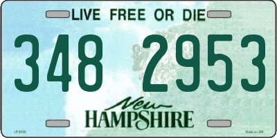 NH license plate 3482953