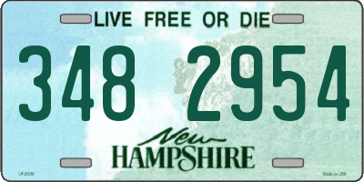 NH license plate 3482954