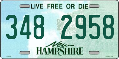 NH license plate 3482958