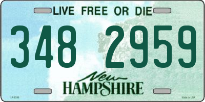 NH license plate 3482959