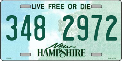 NH license plate 3482972