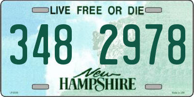 NH license plate 3482978