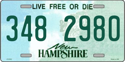 NH license plate 3482980