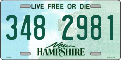 NH license plate 3482981
