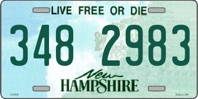 NH license plate 3482983