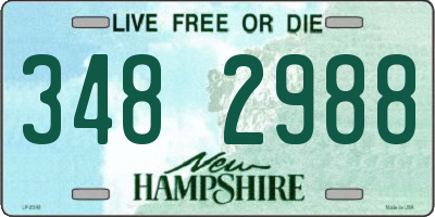 NH license plate 3482988