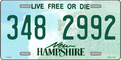 NH license plate 3482992