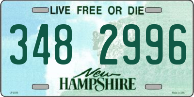NH license plate 3482996
