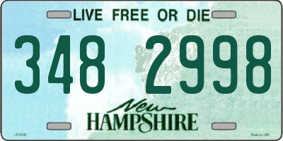NH license plate 3482998