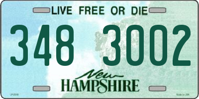 NH license plate 3483002