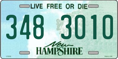 NH license plate 3483010