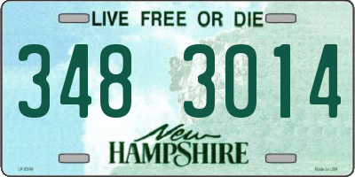 NH license plate 3483014