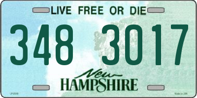 NH license plate 3483017