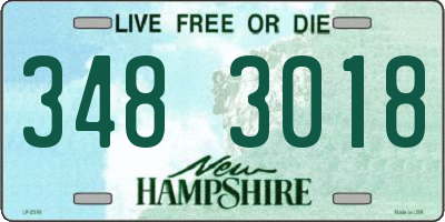 NH license plate 3483018