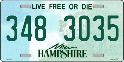NH license plate 3483035