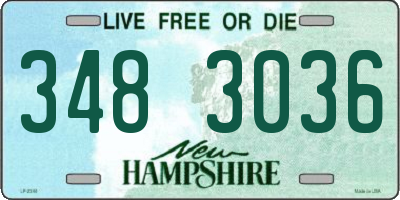 NH license plate 3483036