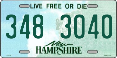 NH license plate 3483040