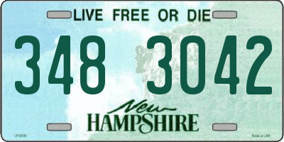 NH license plate 3483042