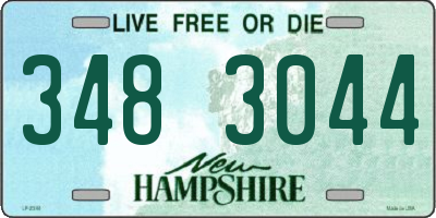 NH license plate 3483044