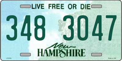 NH license plate 3483047