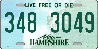 NH license plate 3483049