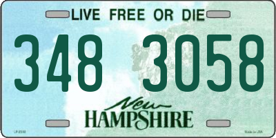 NH license plate 3483058
