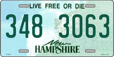 NH license plate 3483063