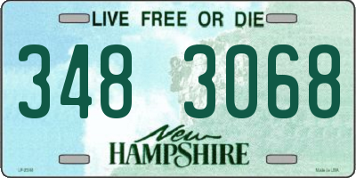 NH license plate 3483068