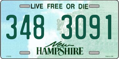 NH license plate 3483091