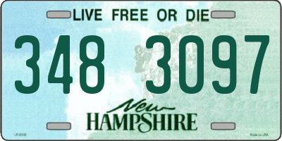 NH license plate 3483097