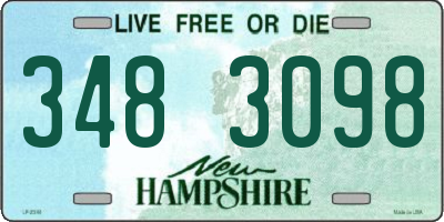 NH license plate 3483098